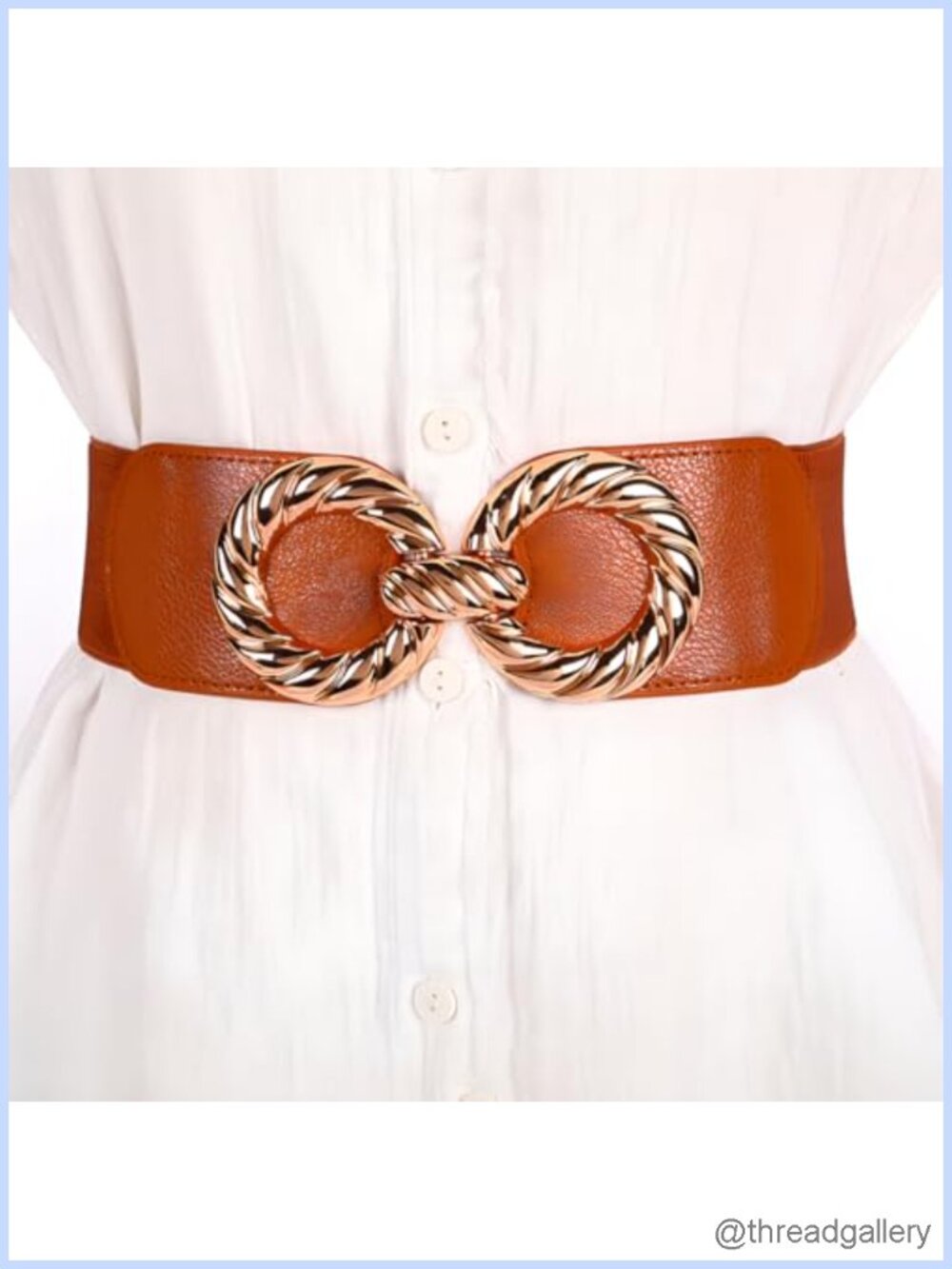 Wide Elastic Stretch Waistband Belt for Dresses Trench Coats Down Jackets Hook